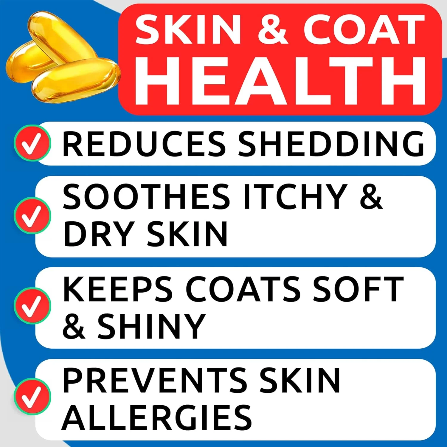 امگا 3 مخصوص سگ ها - 180 سافت ژل روغن ماهی برای ریزش موی سگ، آلرژی پوستی، تسکین خارش، درمان نقاط داغ - سلامت مفاصل - مکمل پوست و مو - اسیدهای چرب EPA و DHA - روغن ماهی سالمون