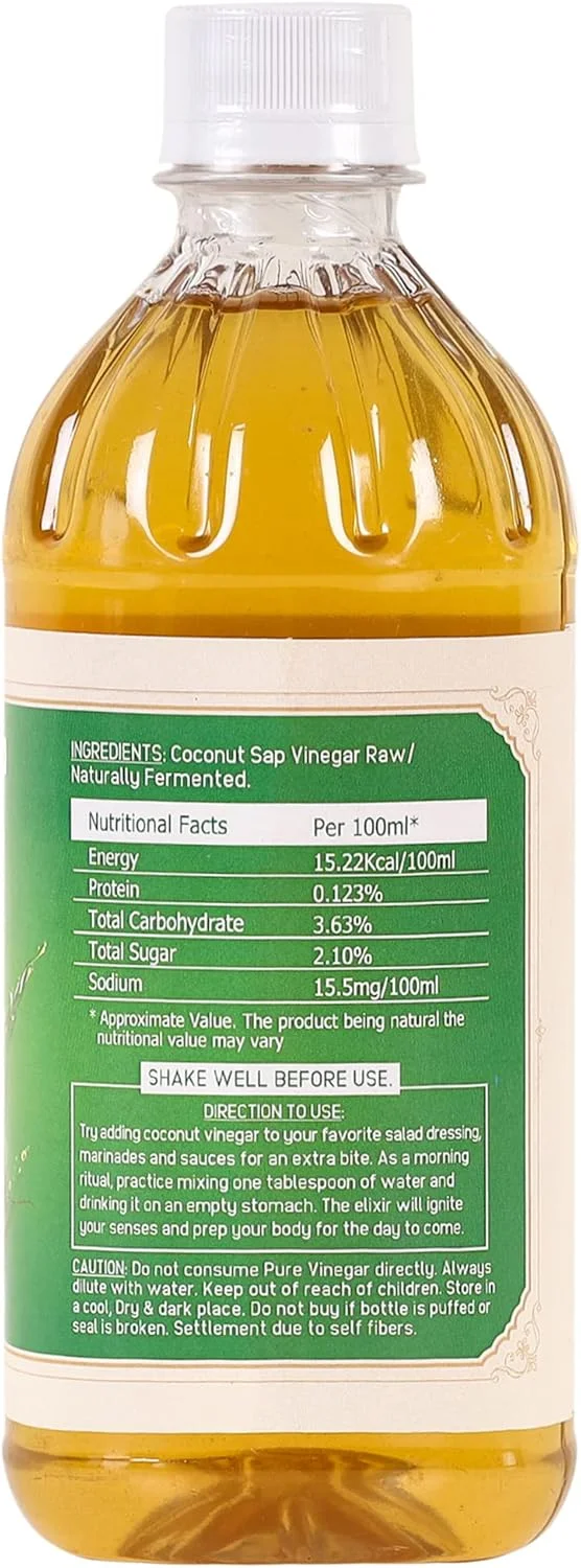 سرکه نارگیل ارگانیک ویولا، بطری پت، 500 میلی لیتر