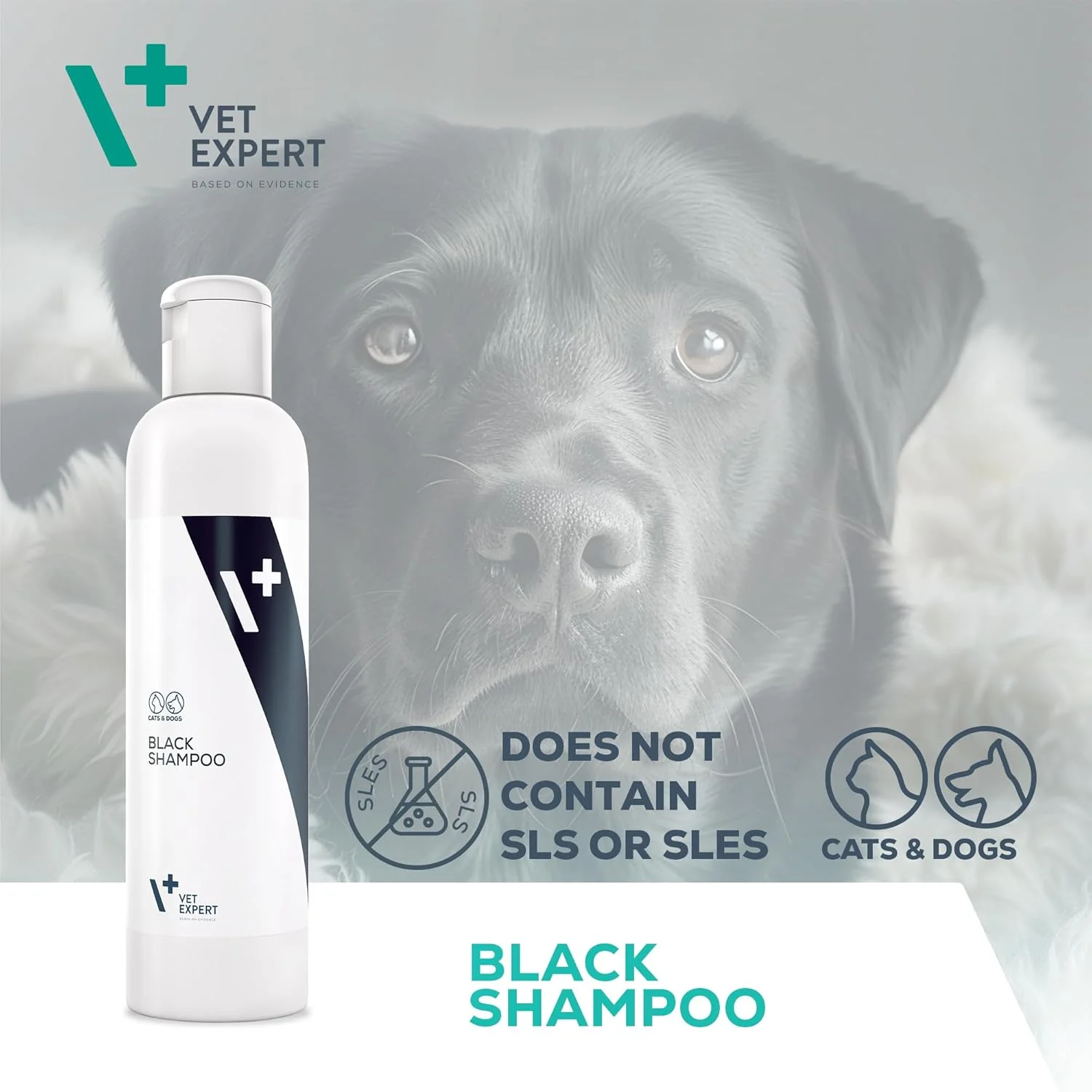 شامپو ویژه سگ و گربه با موهای تیره، بسته 1 عددی (1 عدد 250 میلی لیتر)