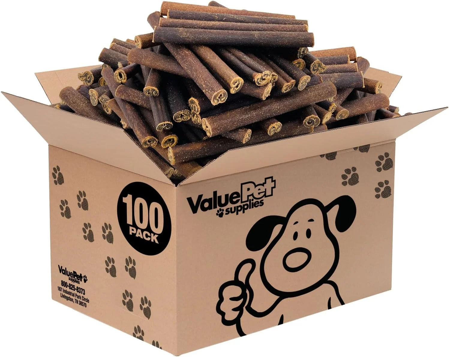 استخوان کلاژن ValueBull برای سگ ها، جویدنی های ضخیم 6 اینچی، تشویقی های طبیعی و ماندگار سگ، بسته عمده 100 عددی - پشتیبانی از مفاصل، پوست و پوشش با کندرویتین و گلوکزامین