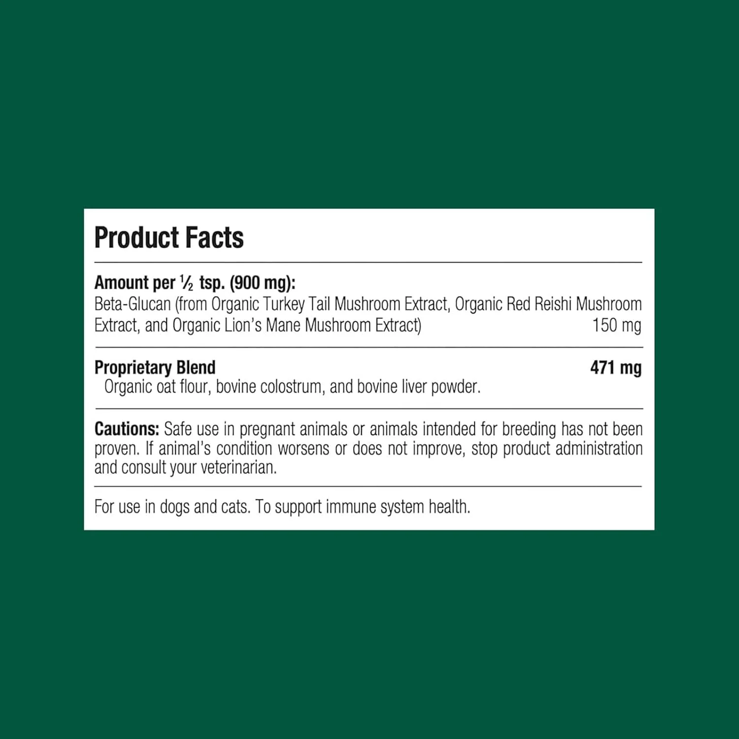 مجموعه قارچ استاندارد برای سگ ها و گربه ها - مکمل تقویت کننده سیستم ایمنی با کلستروم گاوی - پودر عصاره یال شیر برای تقویت سیستم ایمنی سگ و گربه - کمک ضروری برای سلامت حیوانات خانگی - 82.8 گرم