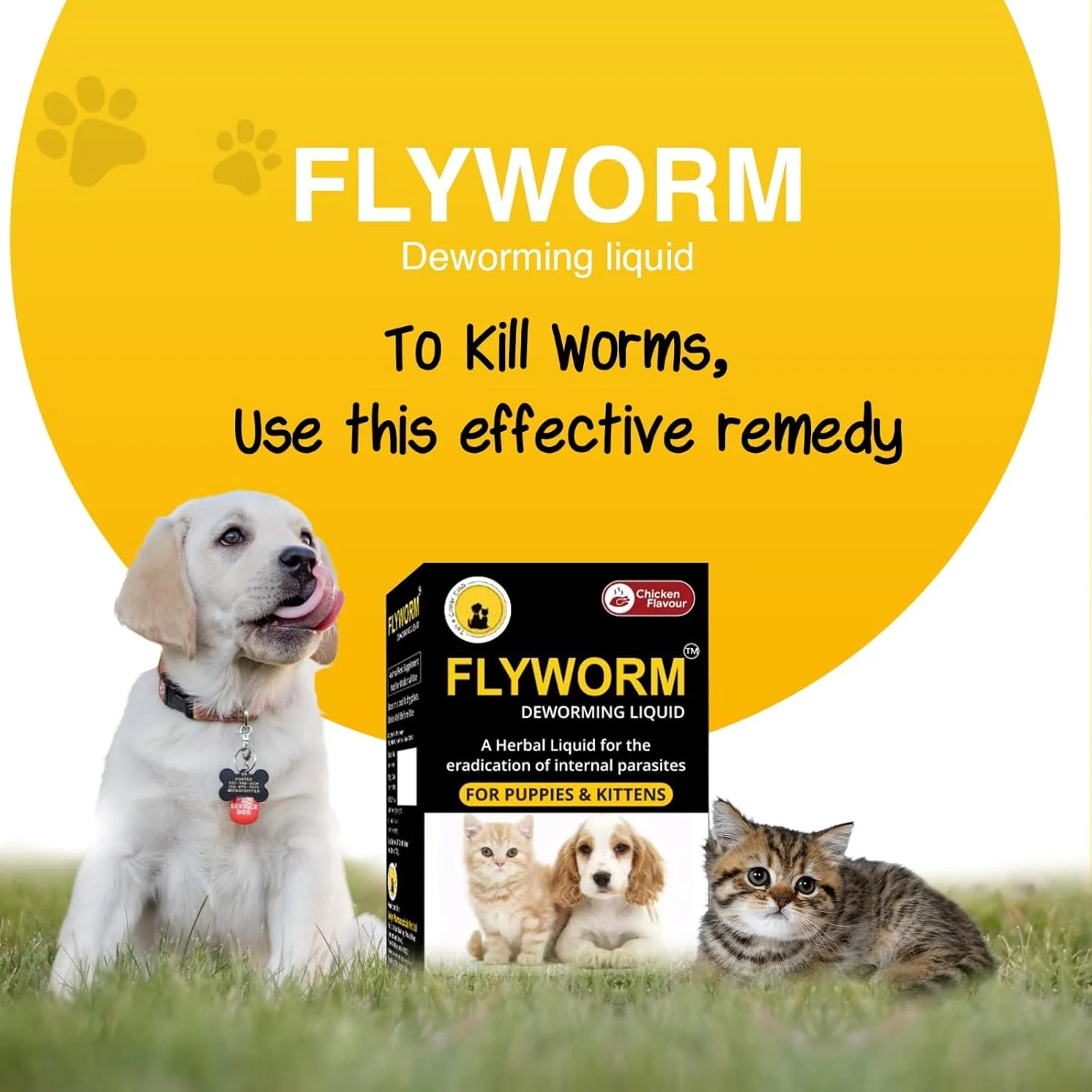 شربت ضد انگل طبیعی با طعم مرغ Tail & Collar Club برای سگ، گربه و بچه گربه ها با فرمول پروبیوتیک ضد انگل برای از بین بردن و دفع انگل ها - بسته 2 عددی (30 میلی لیتر)