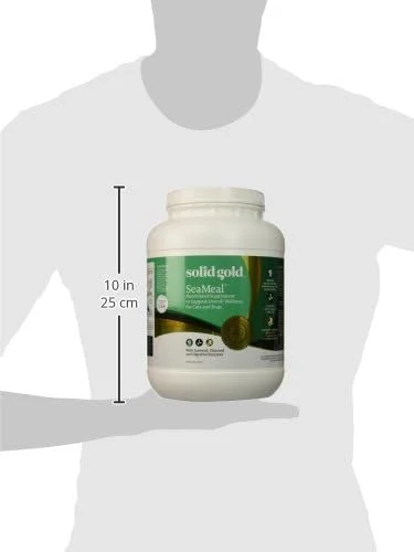 مولتی ویتامین SeaMeal گلد سالید برای گربه ها و سگ ها - مکمل پودر جلبک دریایی برای گربه و سگ - امگا 3 و آنزیم های گوارشی برای پوست و مو، حمایت از روده + سیستم ایمنی - 5 پوند