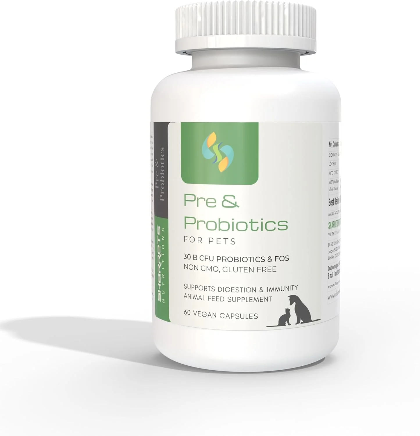 کپسول های پری بیوتیک و پروبیوتیک شاررتس، مکمل تقویت کننده ایمنی و گوارش برای سگ، گربه و حیوانات خانگی، 2 بسته 60 عددی کپسول های پری بیوتیک و پروبیوتیک شاررتس، مکمل تقویت کننده ایمنی و گوارش برای سگ، گربه و حیوانات خانگی، 2 بسته 60 عددی