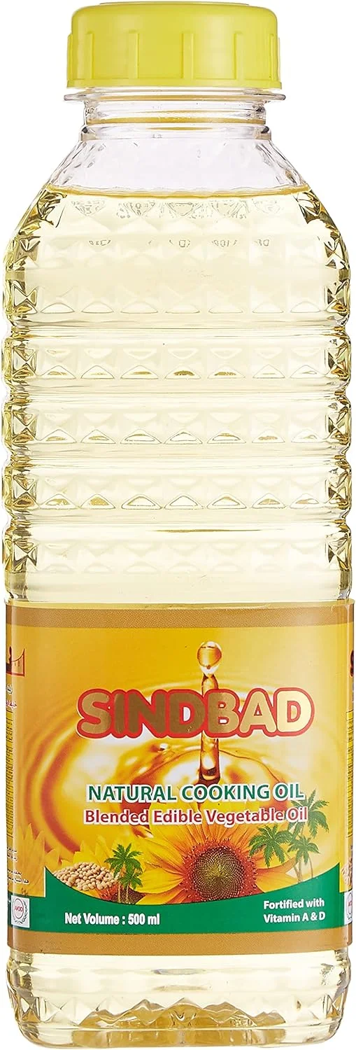 روغن پخت و پز گیاهی سندباد در بطری پت 500 میلی لیتری