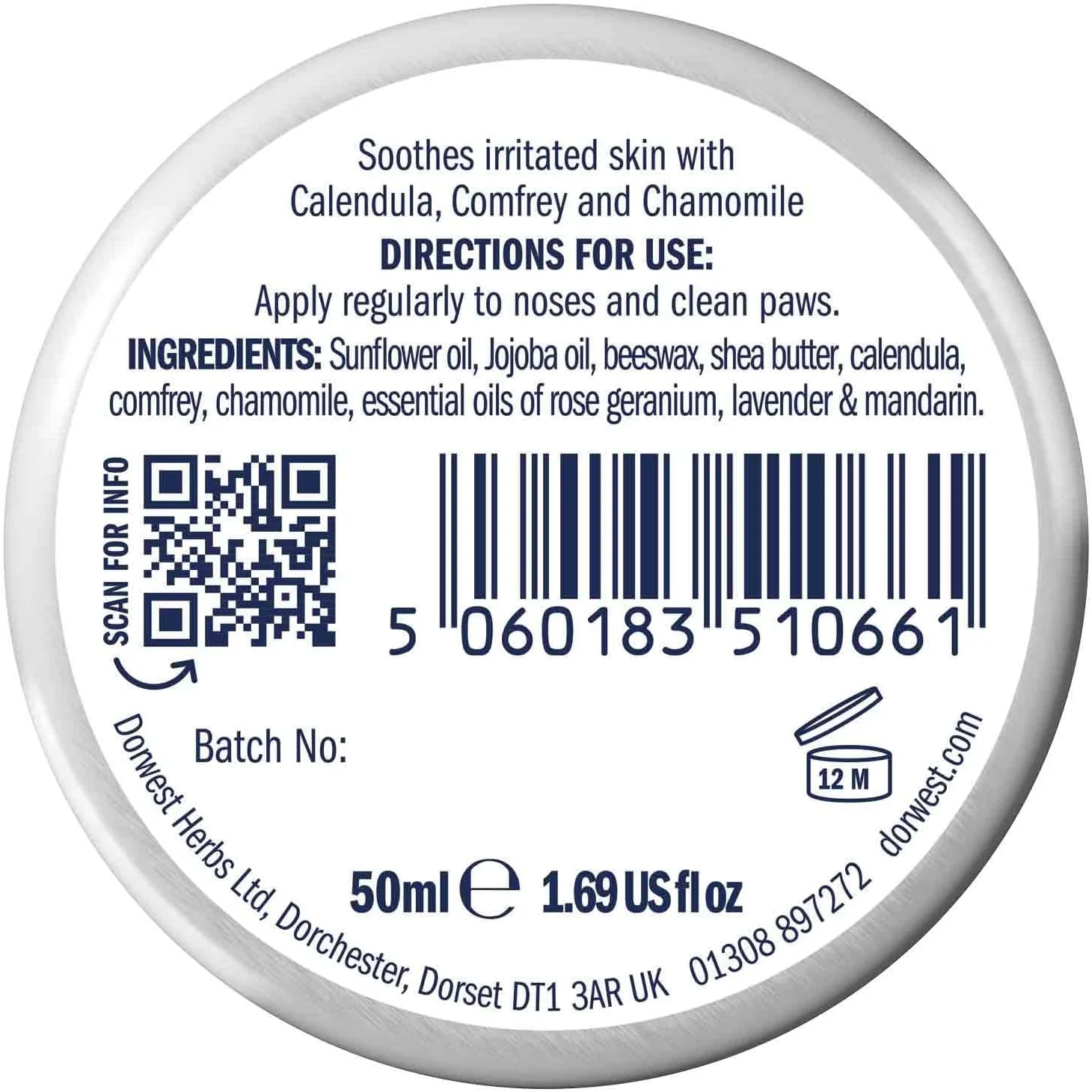 مرهم پوست سگ، مرهم دست ساز 100% طبیعی برای سگ ها، تسکین دهنده و آرام بخش نواحی مشکل دار پوست. ایمن برای لیسیدن