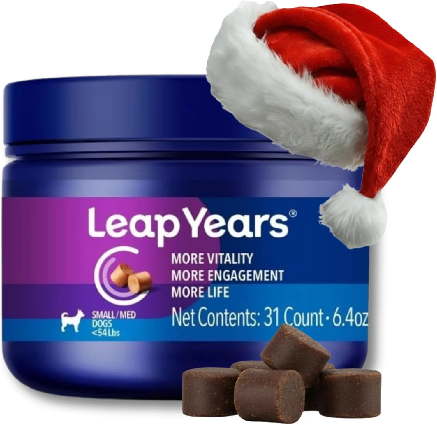 مکمل جویدنی نرم سگ - برای سلامت مغز، قلب و عضلات، پشتیبانی از طول عمر، فرموله شده توسط دامپزشک با NAD+ و سنولیتیک، فرمول در انتظار ثبت اختراع، 31 عدد جویدنی