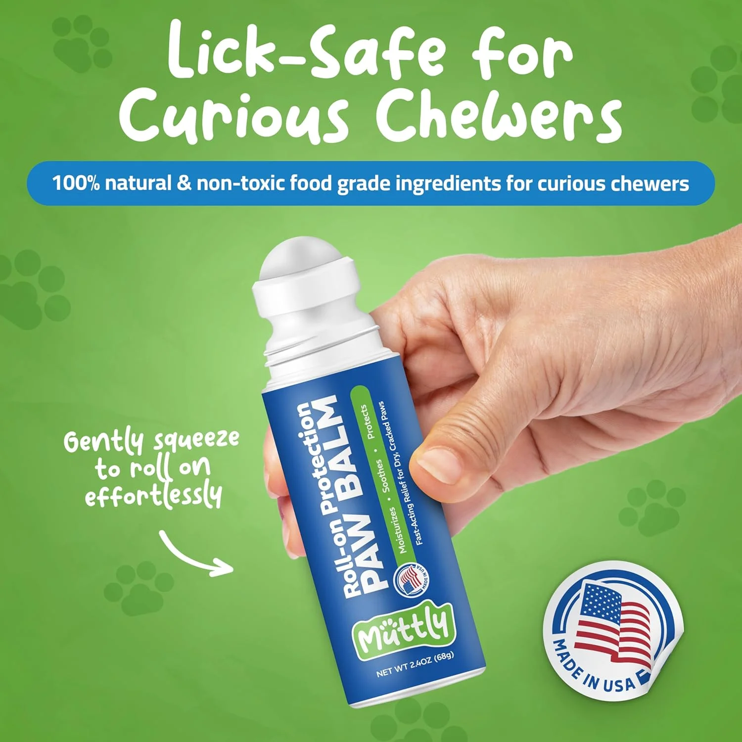 بالم رولی پنجه سگ - مرطوب کننده و محافظت تسکین دهنده از برف و سطوح داغ - تسکین دهنده بینی سگ - استفاده آسان و سریع، طبیعی، غیر سمی، گرید غذایی، موم ایمن برای لیسیدن