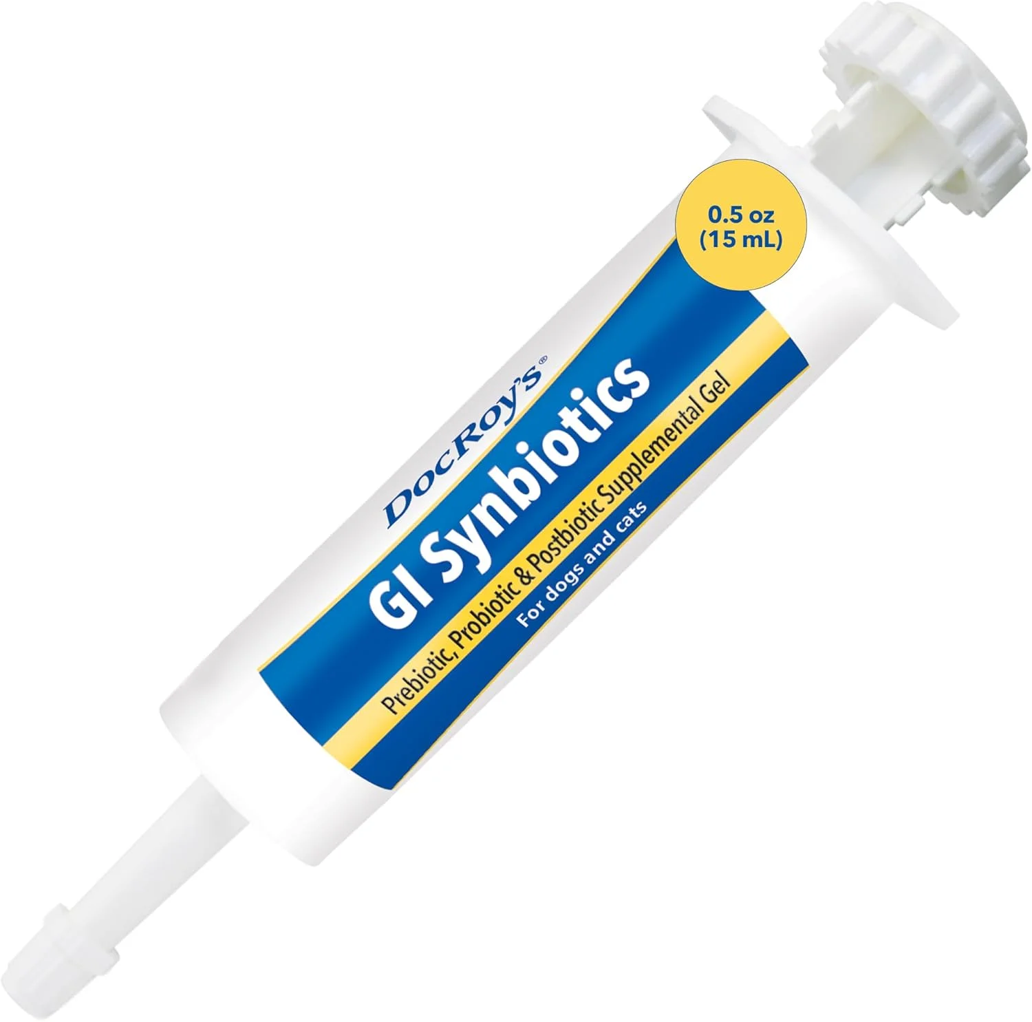 ژل سین‌بیوتیک دستگاه گوارش حیوانات خانگی Doc Roy's - مکمل پروبیوتیک و پری‌بیوتیک برای سگ و گربه - ژل 15 میلی لیتری