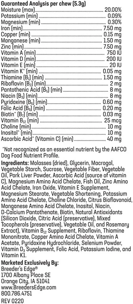 مکمل ویتامین قبل و بعد از زایمان سگ نژاد متوسط و بزرگ Revival Animal Health Breeder's Edge - تعداد 100 عدد