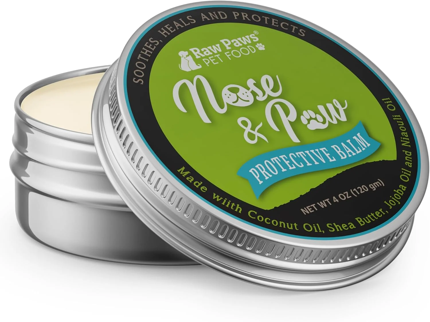 کرم بالم بینی طبیعی سگ Raw Paws، 113 گرم - درمان بینی خشک و ترک خورده سگ - تسکین دهنده بینی خشک برای سگ و گربه - مرطوب کننده بینی سگ و گربه که التیام می بخشد و محافظت می کند