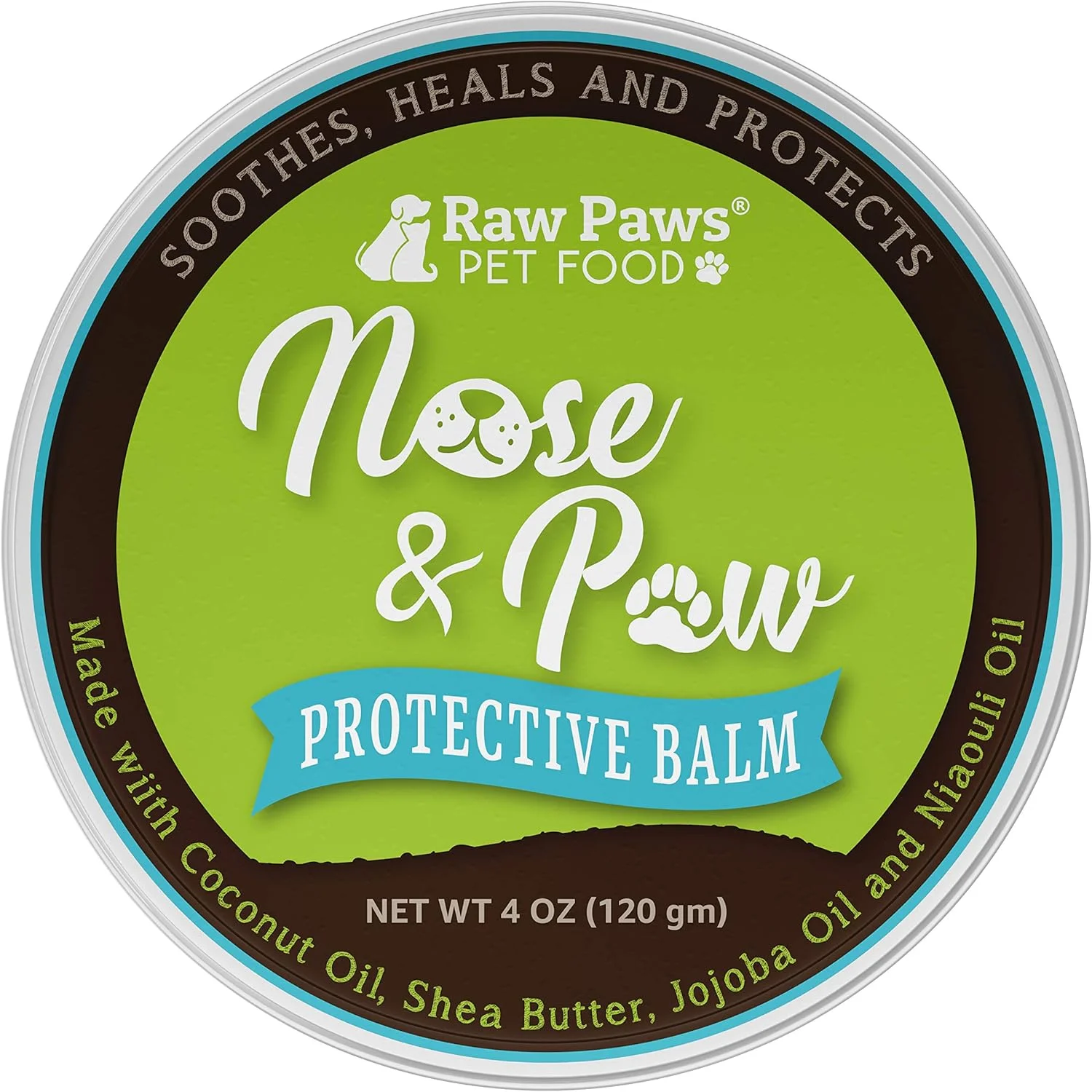 کرم بالم بینی طبیعی سگ Raw Paws، 113 گرم - درمان بینی خشک و ترک خورده سگ - تسکین دهنده بینی خشک برای سگ و گربه - مرطوب کننده بینی سگ و گربه که التیام می بخشد و محافظت می کند