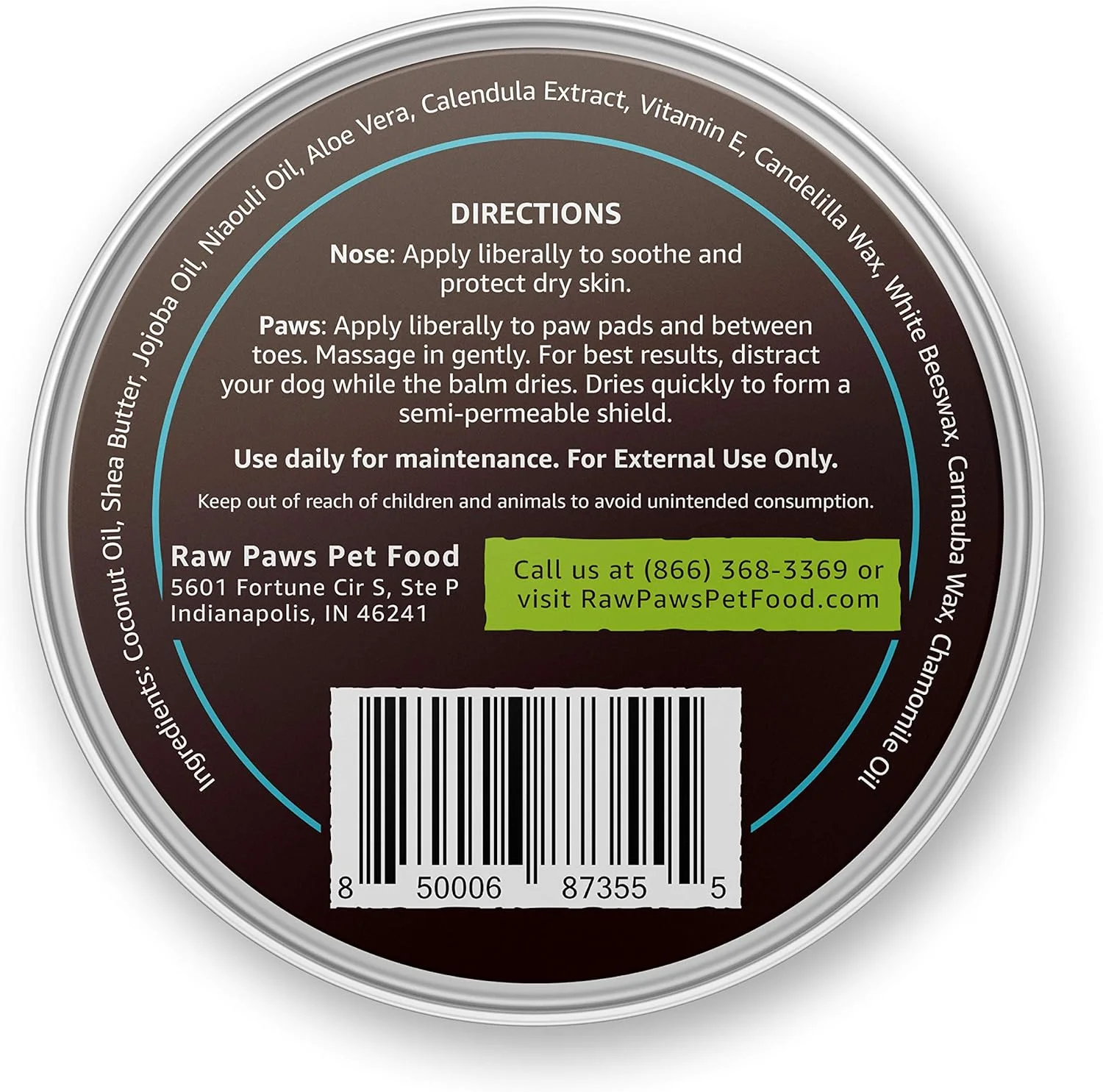 کرم بالم بینی طبیعی سگ Raw Paws، 113 گرم - درمان بینی خشک و ترک خورده سگ - تسکین دهنده بینی خشک برای سگ و گربه - مرطوب کننده بینی سگ و گربه که التیام می بخشد و محافظت می کند