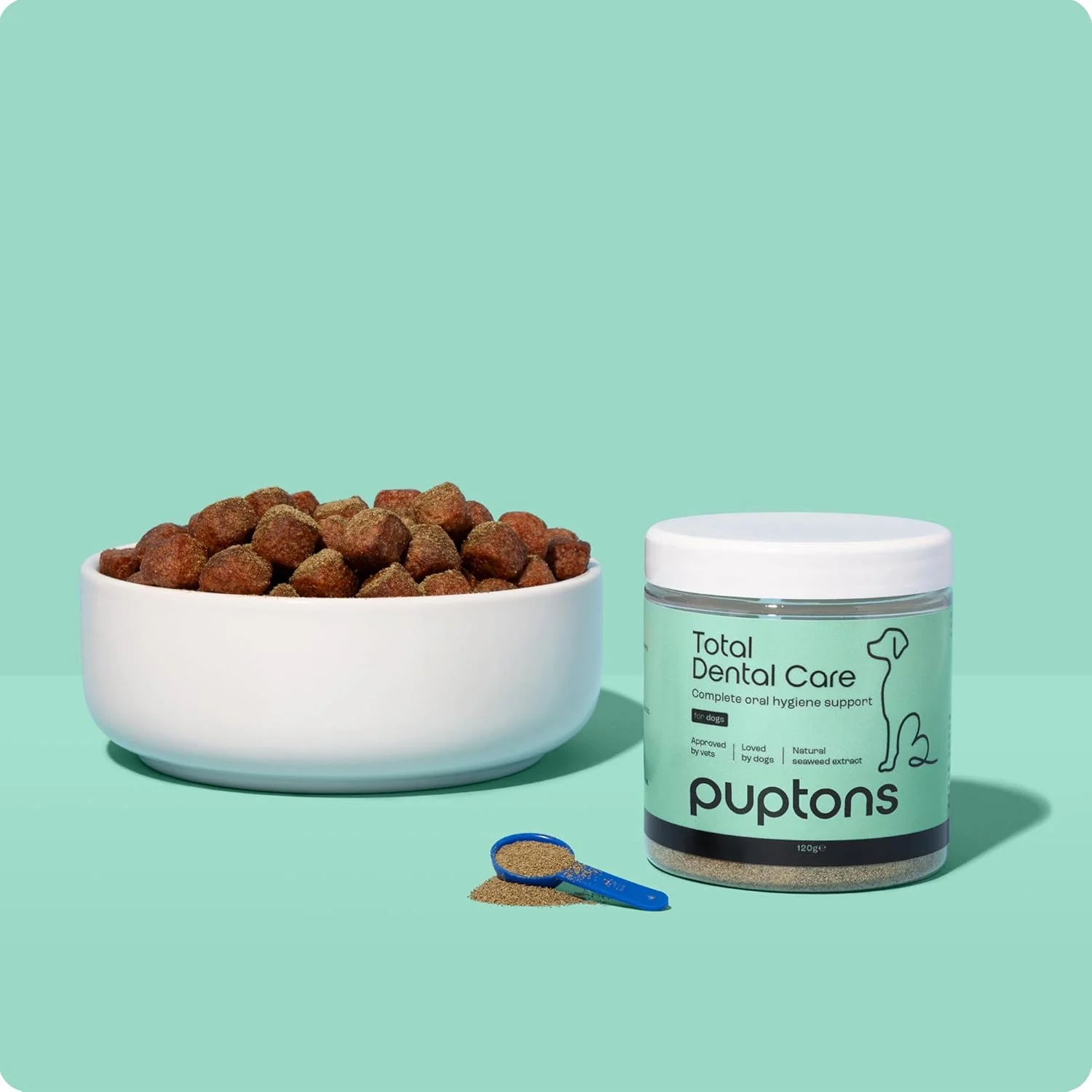 پودر از بین برنده پلاک و جرم دندان سگ | درمان بوی بد دهان | کمک به حذف پلاک از دندان (60 گرم)