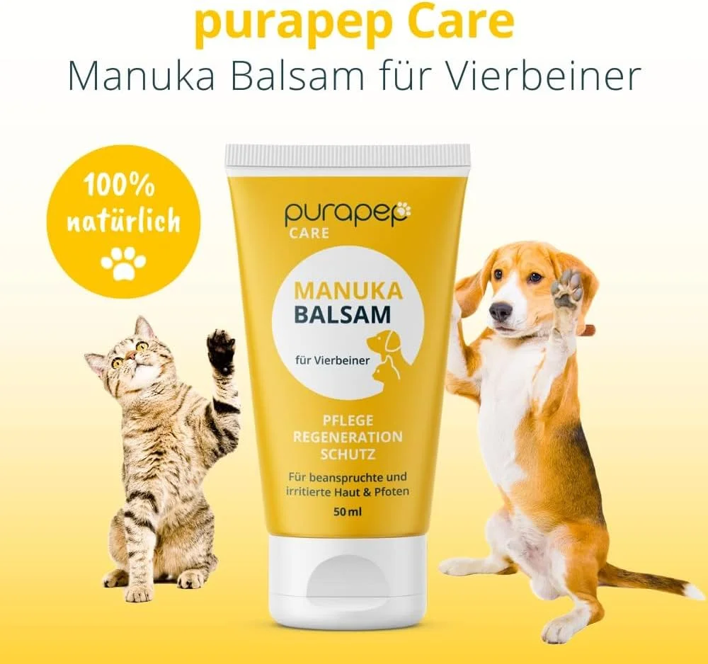 بالم مراقبتی مانوکا purapep Care - مراقبت، بازسازی و محافظت از پوست و پنجه های تحریک شده و آسیب دیده سگ ها و گربه های شما - 50 میلی لیتر