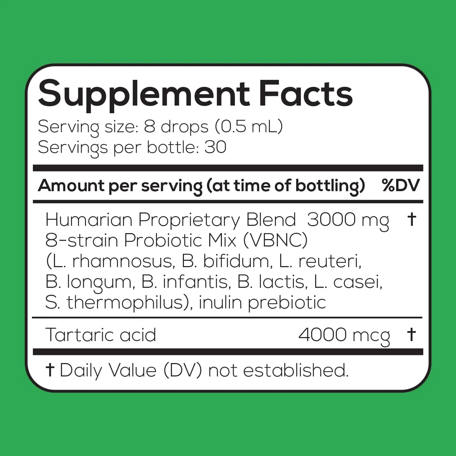پروبیوتیک پیشرفته هیوماریان پروبونیکس برای کودکان - پروبیوتیک مایع فوق العاده قوی 8 سویه برای تقویت سلامت دستگاه گوارش و موارد دیگر - 90 میلیارد CFU - تامین 30 روزه - طعم انگور خوشمزه