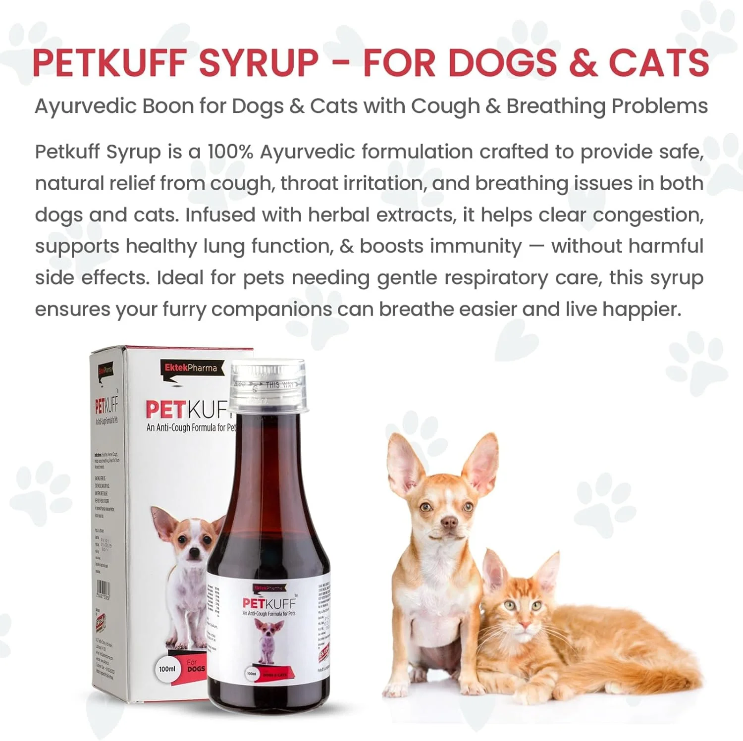 شربت سرفه حیوانات خانگی پت کاف 100 میلی لیتر (بسته 2 عددی)