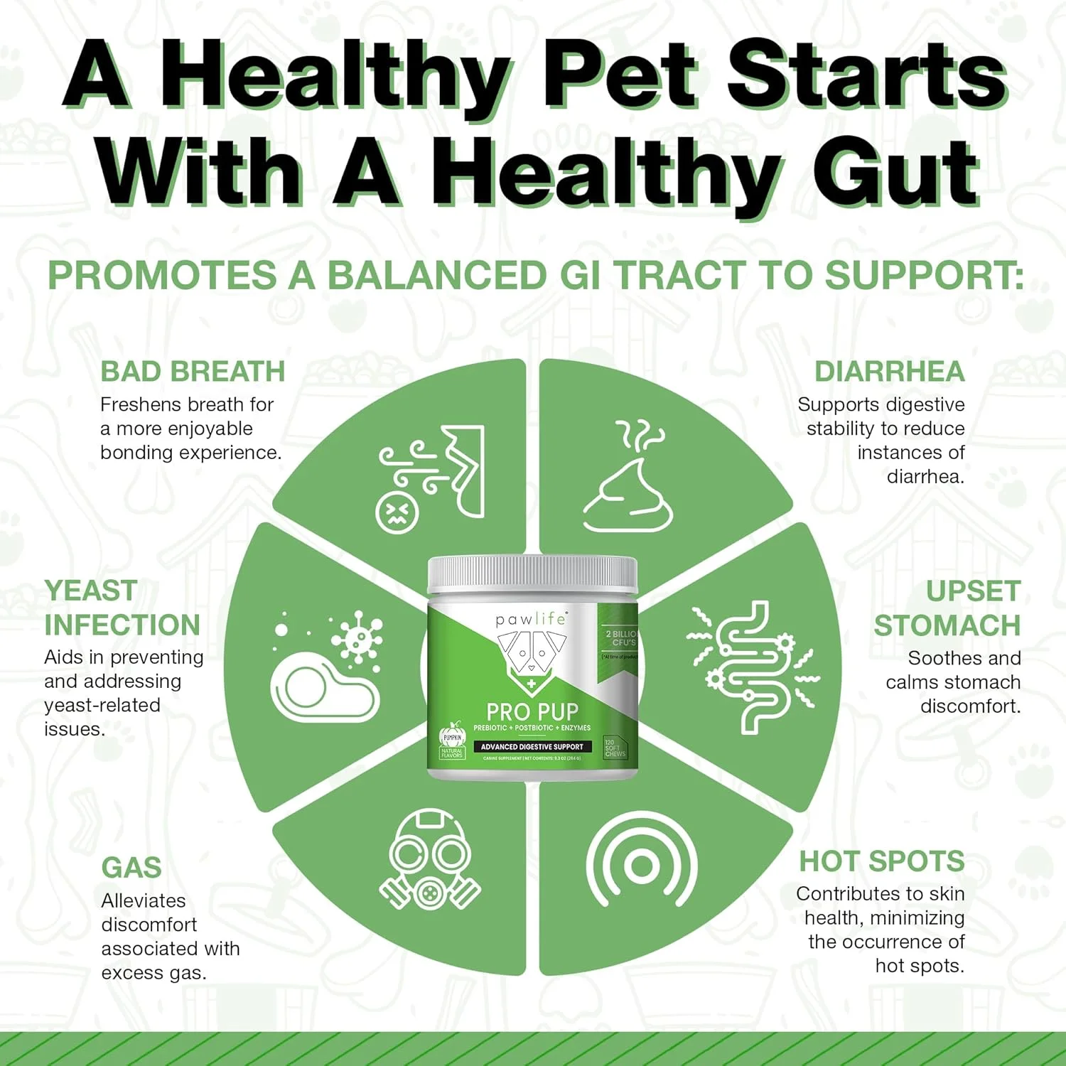 پروبیوتیک، پری‌بیوتیک و آنزیم‌های گوارشی سگ Pro Pup با فرمولاسیون دامپزشکی – اسهال و ناراحتی معده، نفخ، یبوست، عفونت قارچی، اسیدوفیلوس