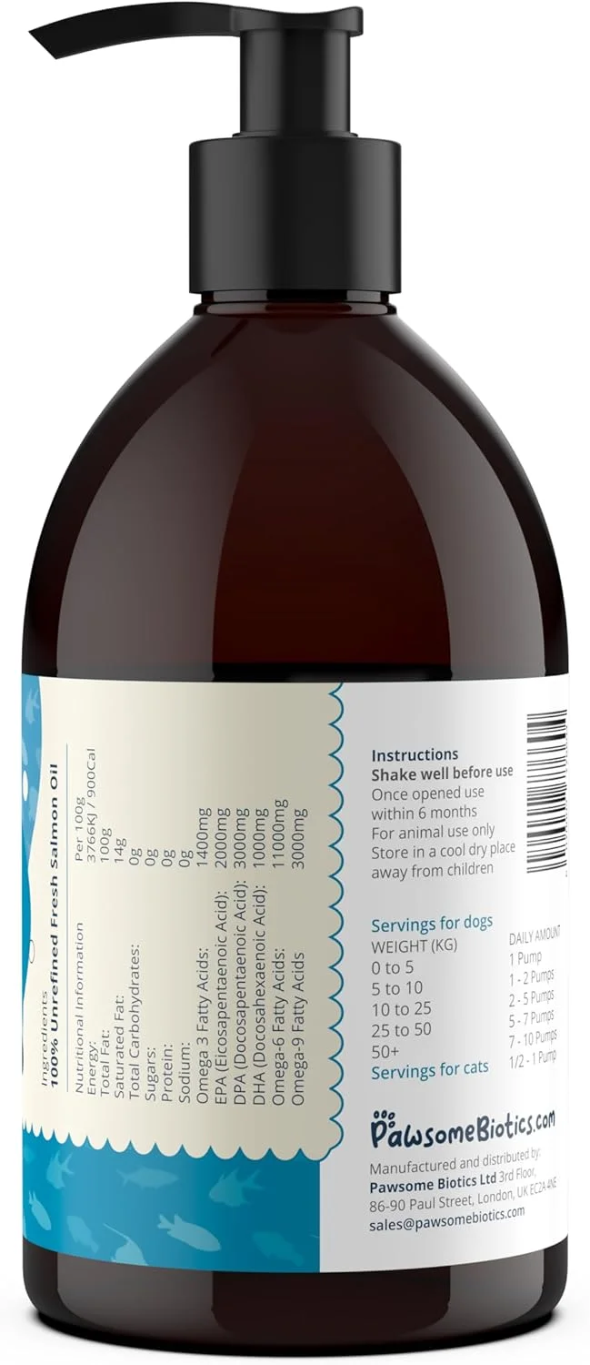 روغن ماهی سالمون اسکاتلندی Oh-Mega برای سگ، گربه و اسب