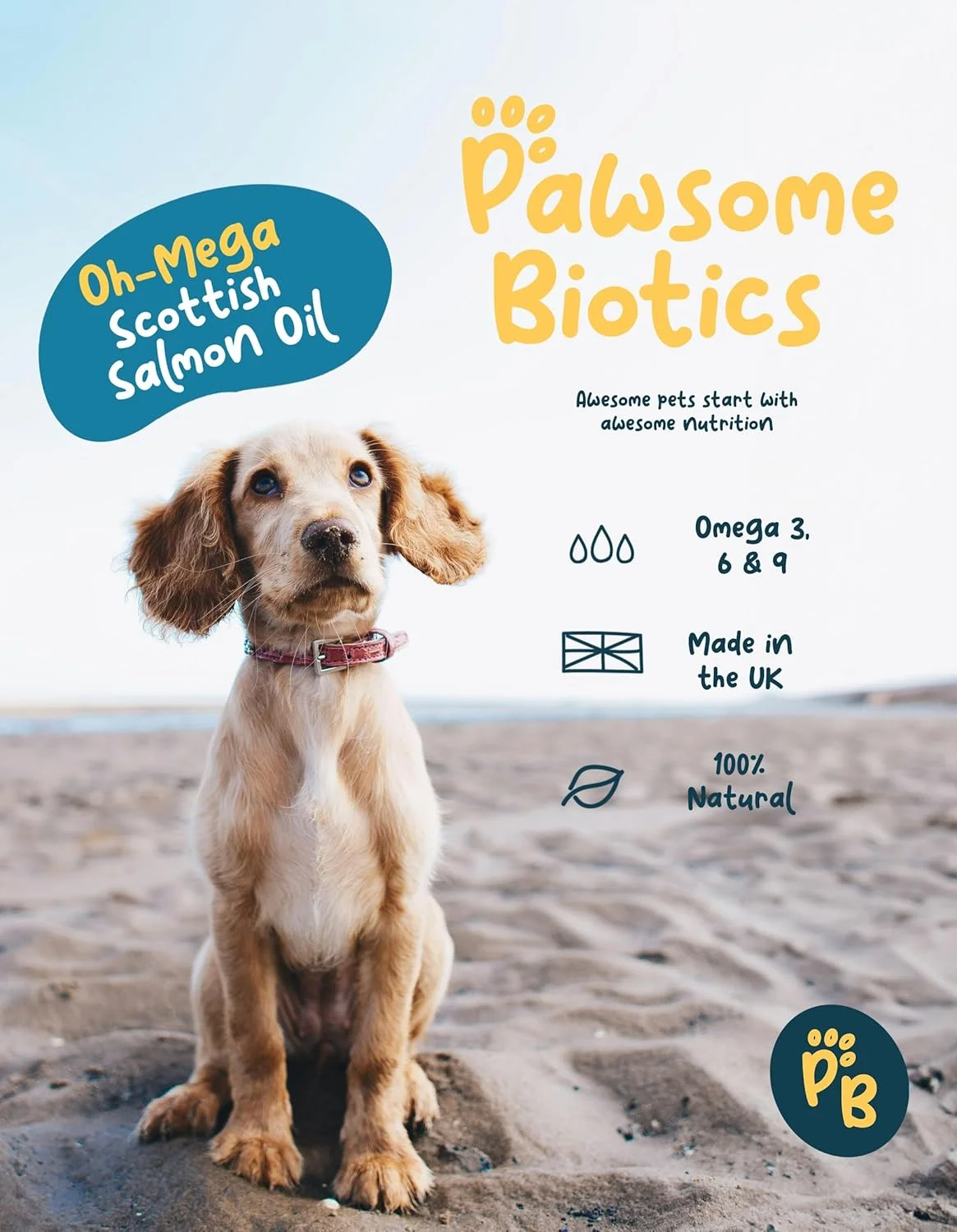 روغن ماهی سالمون اسکاتلندی Oh-Mega برای سگ، گربه و اسب