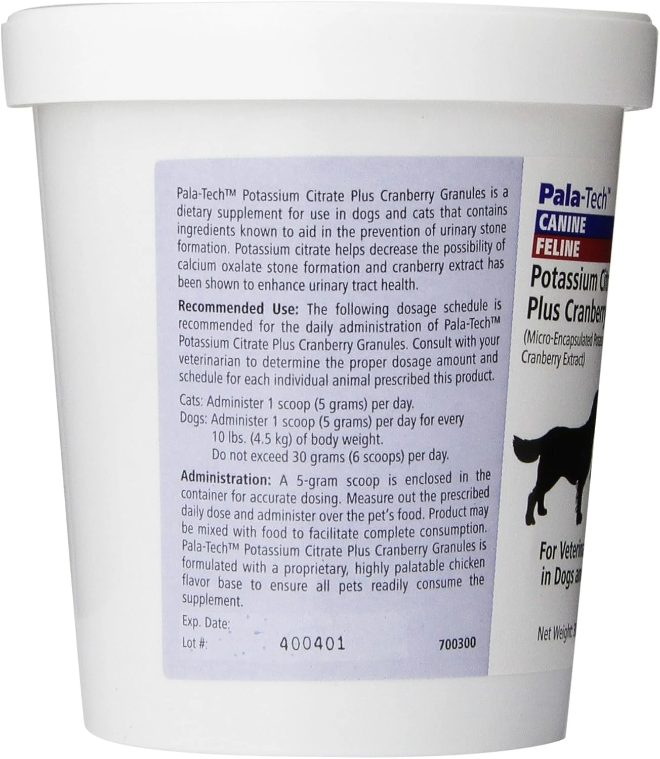 گرانول سیترات پتاسیم پالا-تک به همراه کرن‌بری، 300 گرم