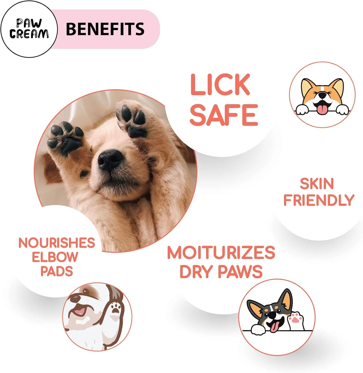 کرم نرم کننده پنجه سگ Papa Pawsome | کرم مرطوب کننده برای پنجه ها و آرنج های ترک خورده و پوسته پوسته شده حاوی روغن کرچک و موم زنبور عسل | تسکین دهنده، محافظت کننده و نرم کننده پنجه های خشک و زبر | غیر سمی | بسته 2 عددی | 25 گرمی