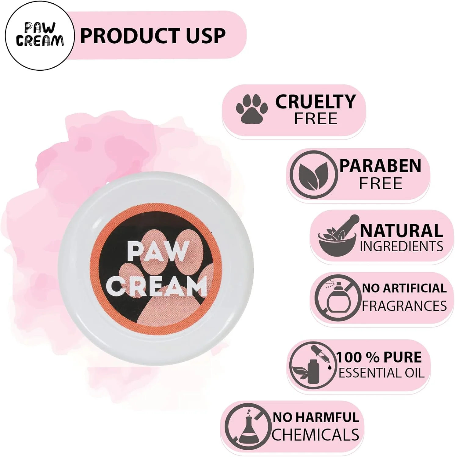 کرم نرم کننده پنجه سگ Papa Pawsome | کرم مرطوب کننده برای پنجه ها و آرنج های ترک خورده و پوسته پوسته شده حاوی روغن کرچک و موم زنبور عسل | تسکین دهنده، محافظت کننده و نرم کننده پنجه های خشک و زبر | غیر سمی | بسته 2 عددی | 25 گرمی