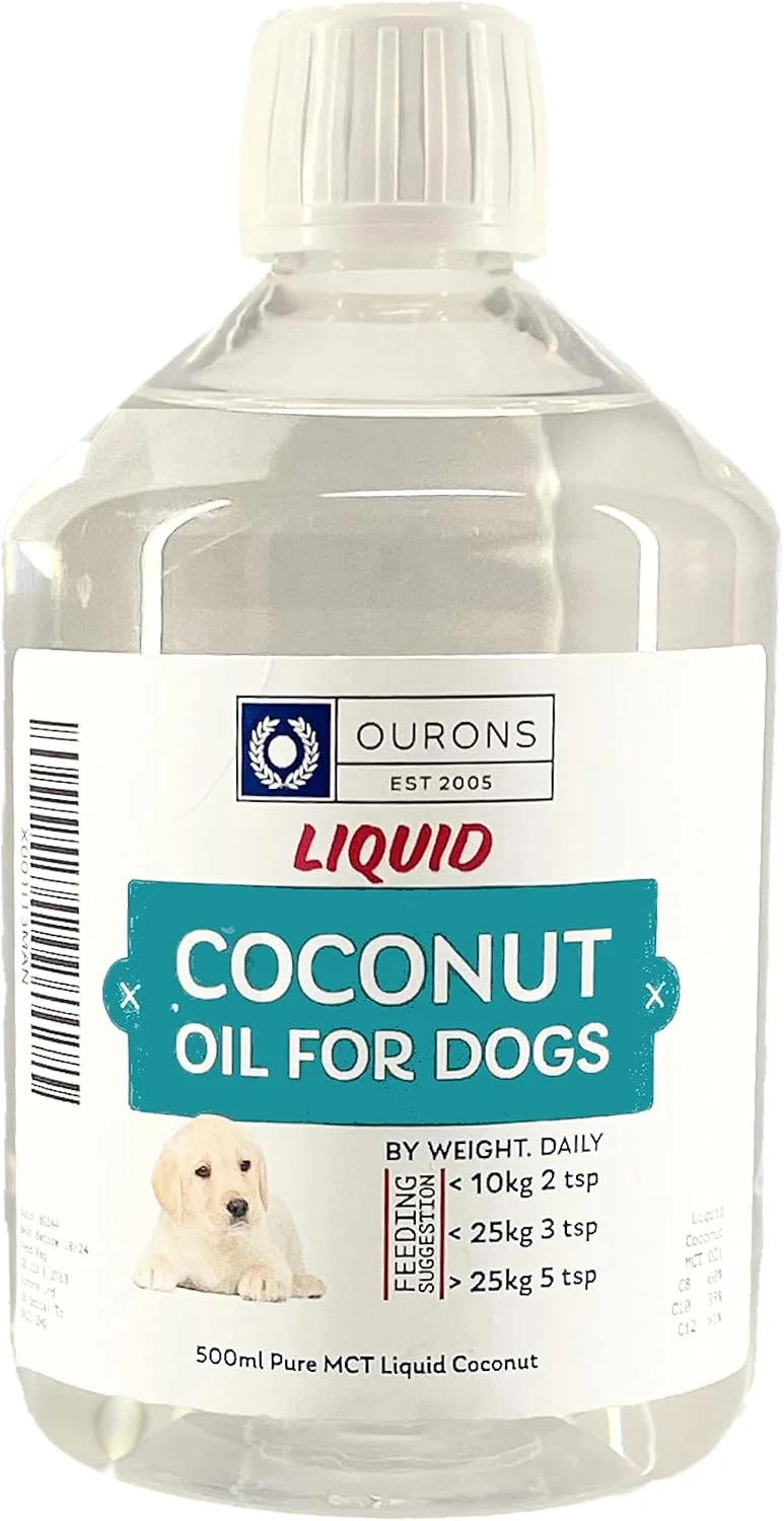 روغن نارگیل مایع MCT برای سگ ها - 500 میلی لیتر، گرید غذایی MCT 60/40