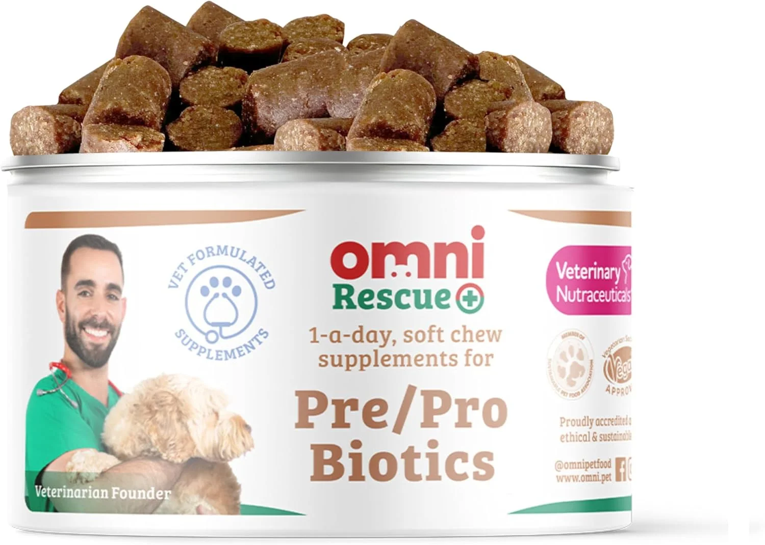 مکمل جویدنی نرم OMNI برای سفت شدن مدفوع - بزرگ (180 گرم)