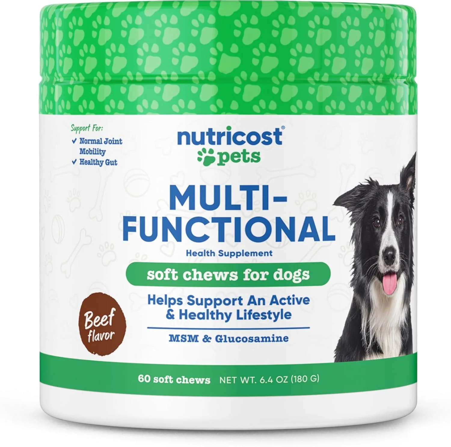 تشویقی های نرم و چند منظوره Nutricost Pets برای سگ ها (طعم گوشت گاو) - 60 عدد