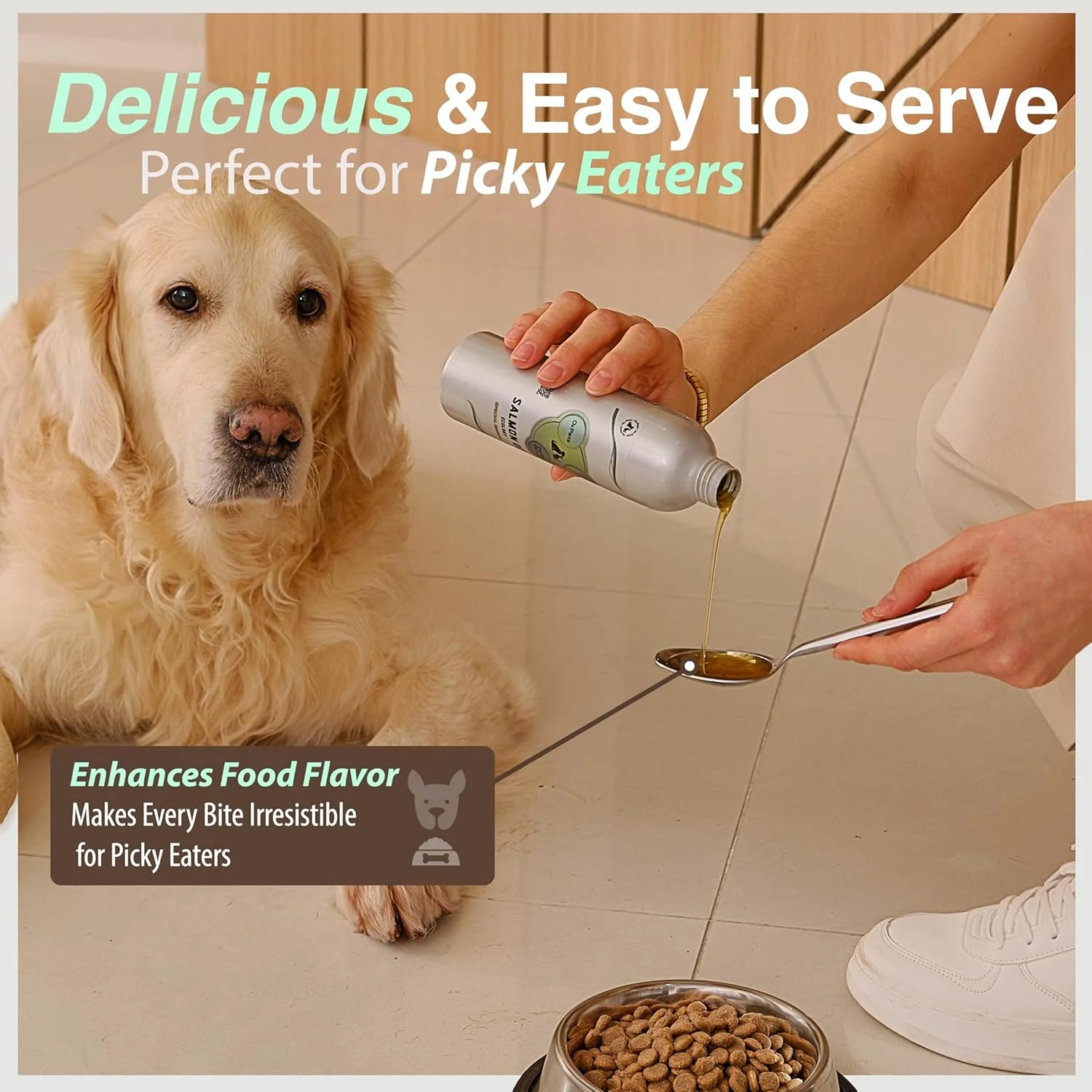 روغن ماهی سالمون نروژی O2 PETS Omega Gold برای سگ و گربه، روغن ماهی امگا 3 برای تشویقی و غذای حیوانات خانگی، پشتیبانی عالی از مفاصل (50 میلی لیتر)