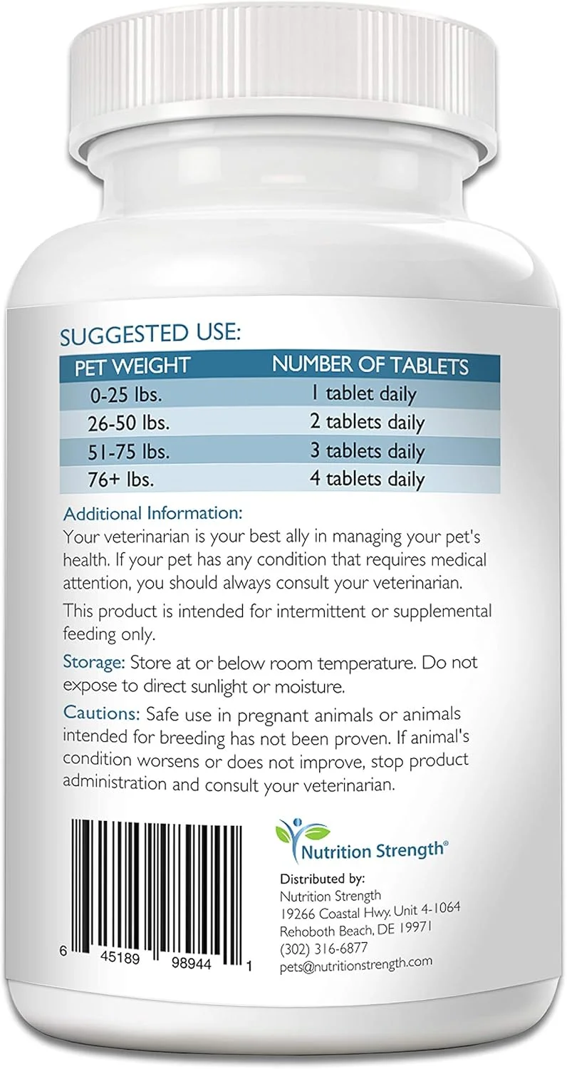 مکمل تیروئید برای سگ ها، حمایت از کم کاری تیروئید در سگ ها با علف دریایی ارگانیک، ترویج عملکرد طبیعی سیستم های غدد درون ریز و آنزیمی، 120 قرص جویدنی