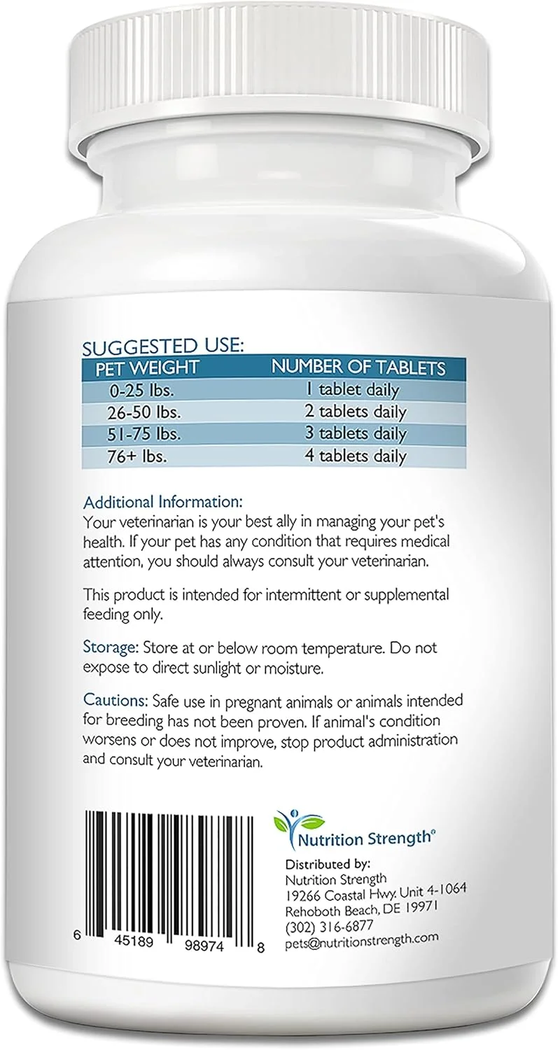 کوئرستین برای سگ ها به همراه بروملین برای حمایت از سیستم ایمنی متعادل، تسکین التهاب و فعالیت آنتی اکسیدانی، کوئرستین برای آلرژی سگ ها، 120 قرص جویدنی