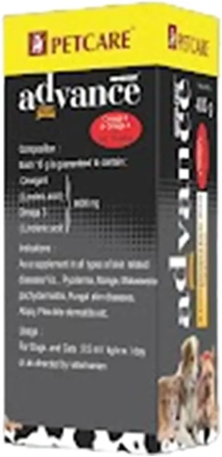 مکمل پیشرفته حاوی اسیدهای چرب امگا 6 و امگا 3 به همراه ویتامین ها | مشکی و زرد | مایع | 400 گرم، سگ