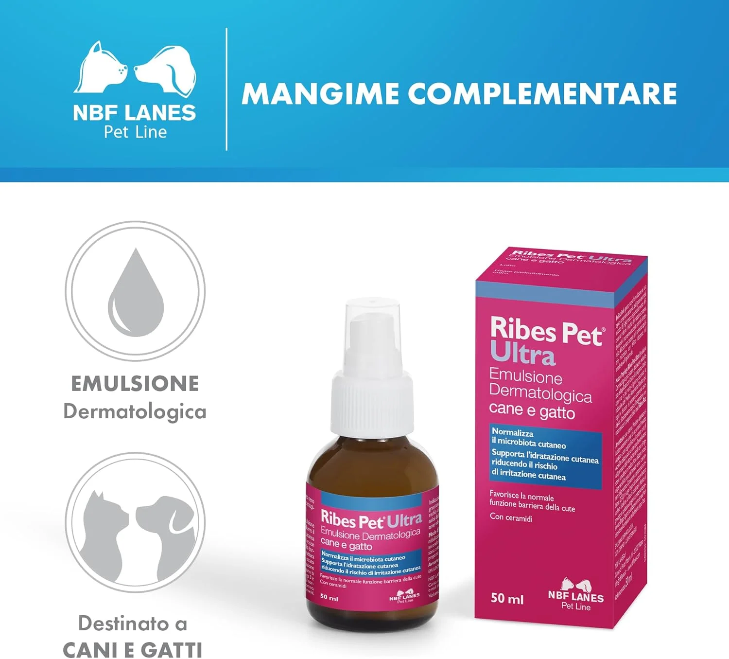 اسپری امولسیون پوستی الترا NBF Lanes Currant Pet - ۵۰ میلی لیتر