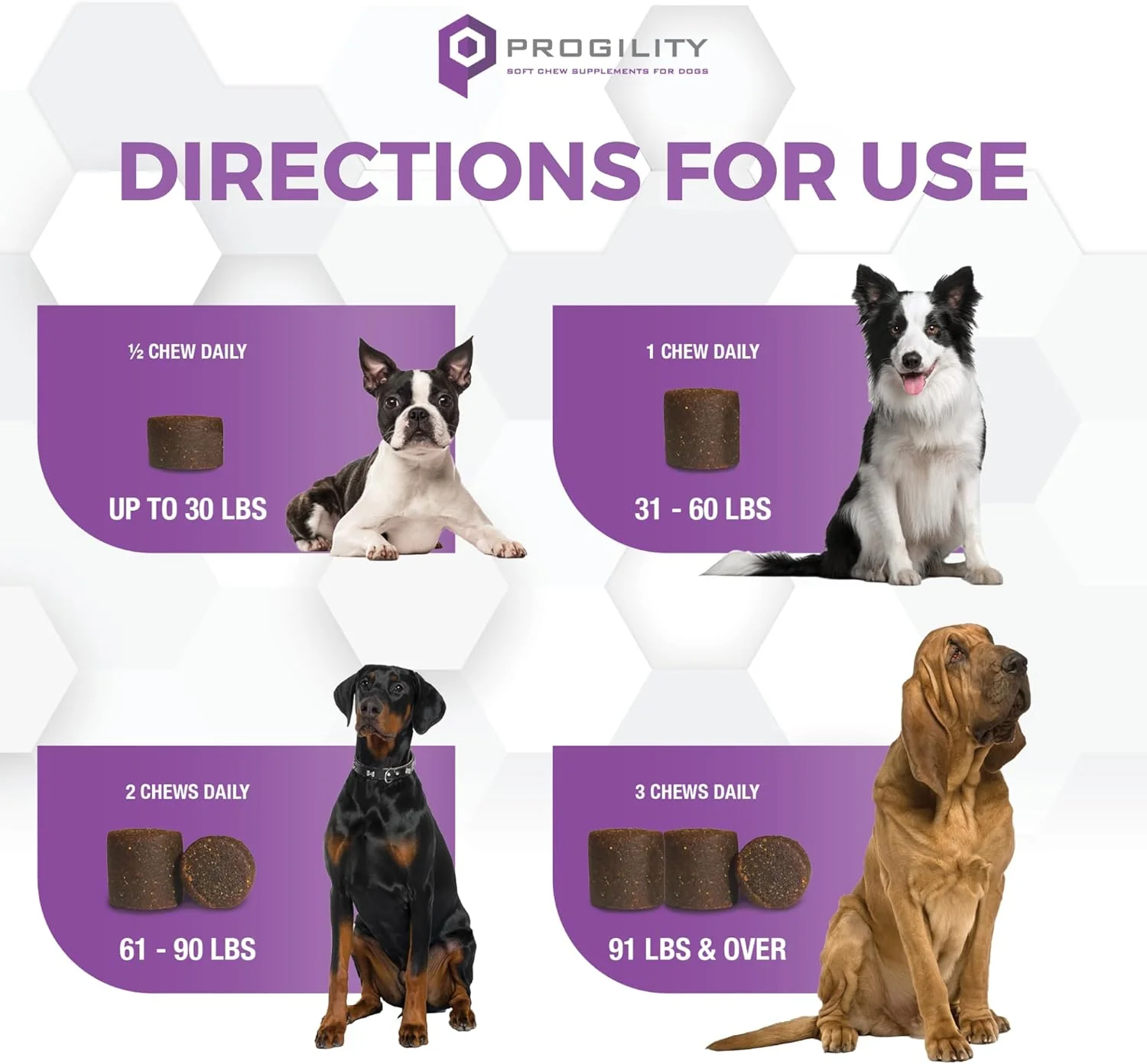 تشویقی های نرم و آرامش بخش روزانه Nootie Progility برای سگ ها، پشتیبانی پیشرفته آرامش بخش برای سگ ها حاوی ملاتونین، 90 عدد