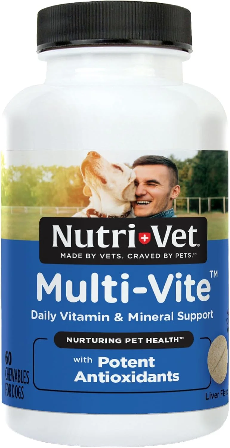 قرص های جویدنی مولتی ویتامین Nutri-Vet Vir Venture برای سگ ها، 60 عدد