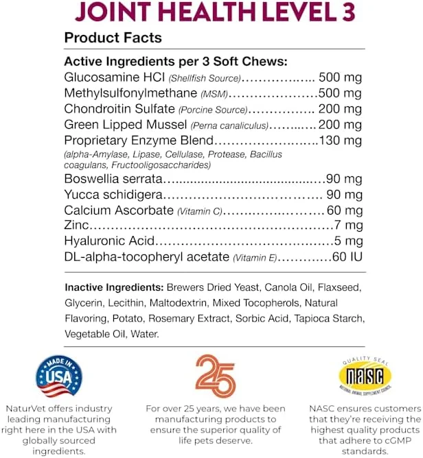 تشویقی نرم مفصل ساز سطح 3 سگ ناتوروت، 430 گرم، تعداد 240 عدد