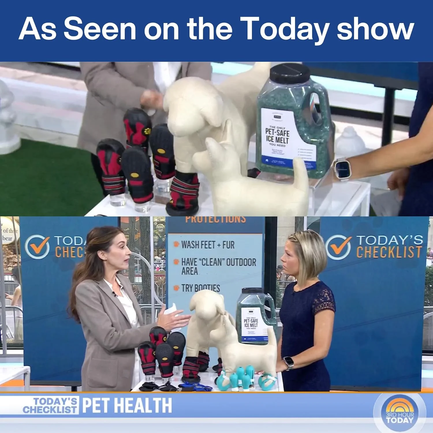 محلول یخ‌زدای ایمن برای حیوانات خانگی نچرال راپورت - بدون کلرید کلسیم، جایگزین نمک سنگ - فرمول یخ‌زدای با رهش زمانی که 3 برابر بیشتر دوام می‌آورد (4.5 کیلوگرم)