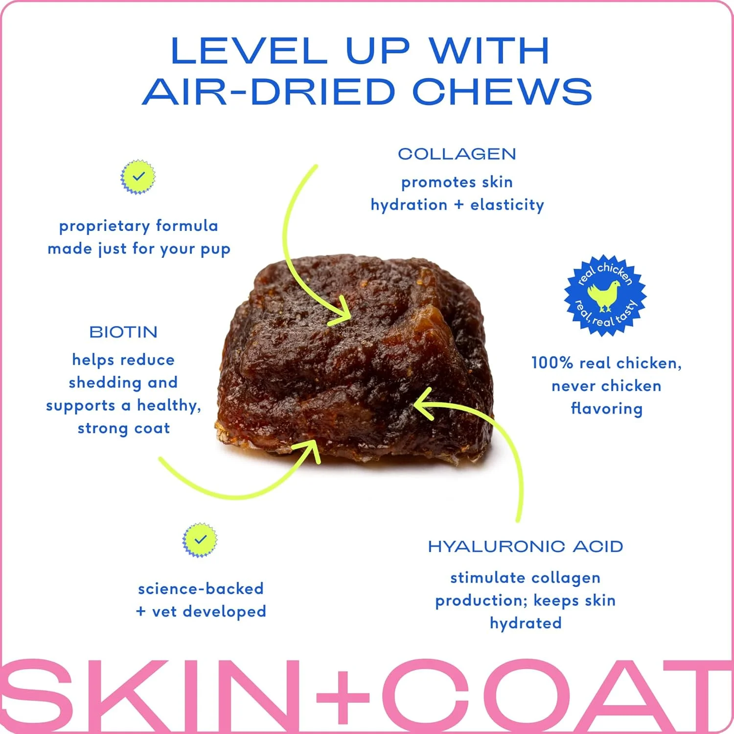 تشویقی امگا پوست و مو سگ نیتیو پت - مکمل پوست و مو سگ برای داشتن پوست سالم، خز درخشان، کاهش ریزش و نقاط خشک - ساخته شده با روغن ماهی امگا 3 و روغن ماهی سالمون صید شده در طبیعت - 120 عدد