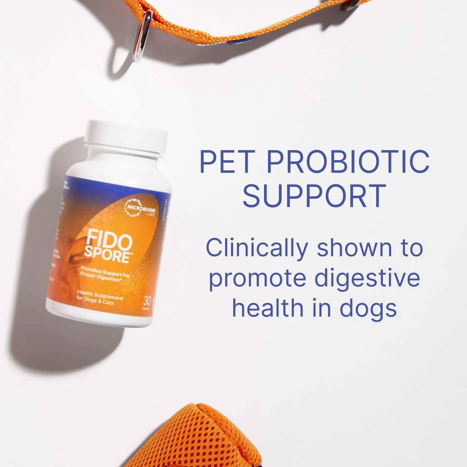 مکمل گوارشی سگ و گربه FidoSpore - پروبیوتیک مبتنی بر اسپور Bacillus Subtilis برای حمایت از هضم و سلامت روده - پروبیوتیک طعم دار جگر گاو تغذیه شده با علف برای سگ ها (30 کپسول)