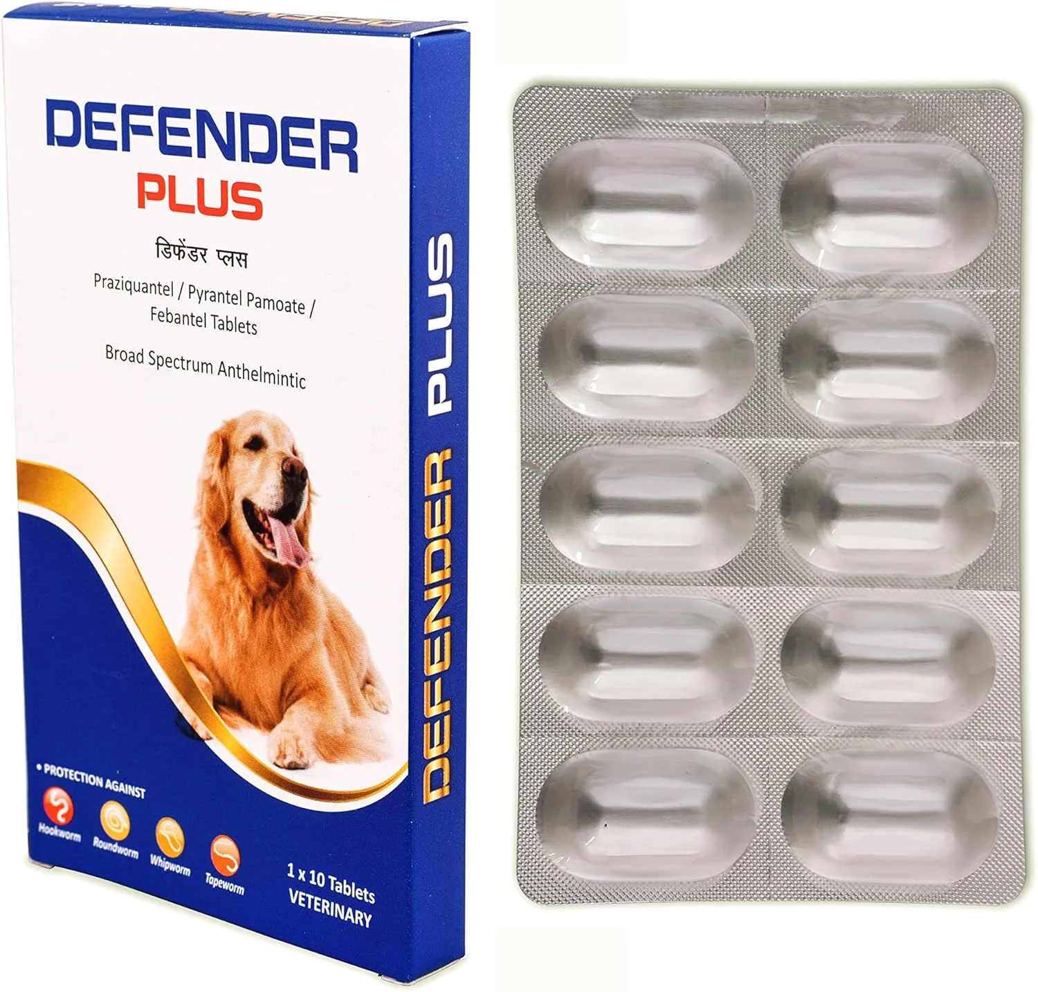 ضد انگل سگ Defender Plus (۱۰ قرص) (بسته ۱ عددی)