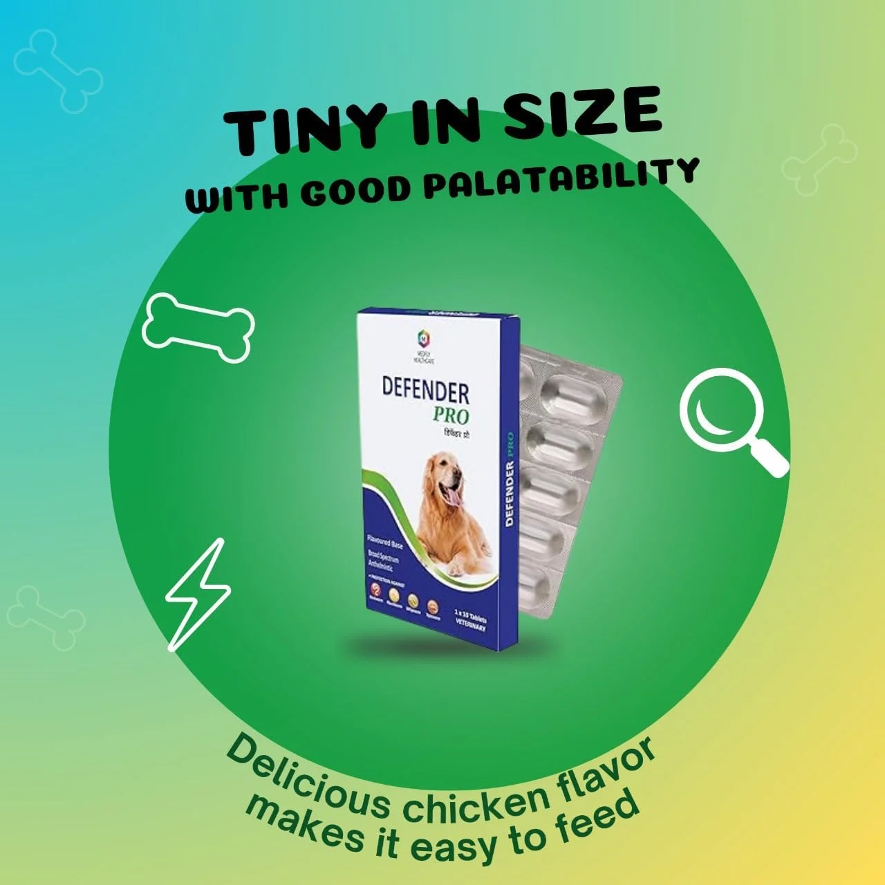 قرص ضد انگل سگ مدفلی دیفندر پرو برای تمام مراحل زندگی (بسته 1 عددی) | مواد طبیعی و گیاهی | فرمول موثر برای از بین بردن و دفع انگل ها | 10 قرص در هر بسته