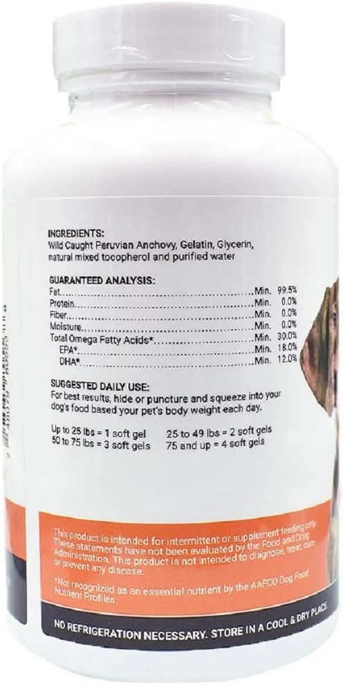 روغن ماهی امگا 3 مکس و نئو برای سگ ها 1000 میلی گرم - ما به ازای فروش هر محصول، یک محصول به پناهگاه های سگ اهدا می کنیم