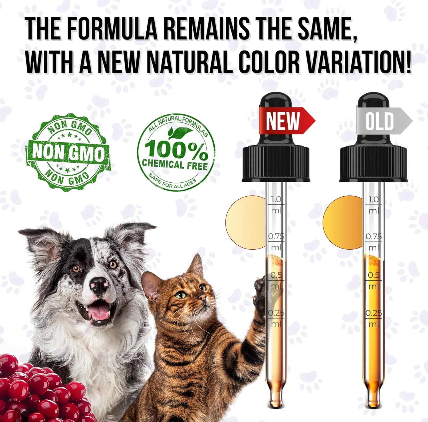 مولتی ویتامین مایع برای سگ ها - پشتیبانی روزانه از گلوکزامین، ویتامین B، C و D3 - ویتامین های گربه برای گربه های خانگی برای مراقبت از مفاصل و لگن، پوست و پوشش، و روده - کمک به آلرژی و عفونت های ادراری - 2 اونس