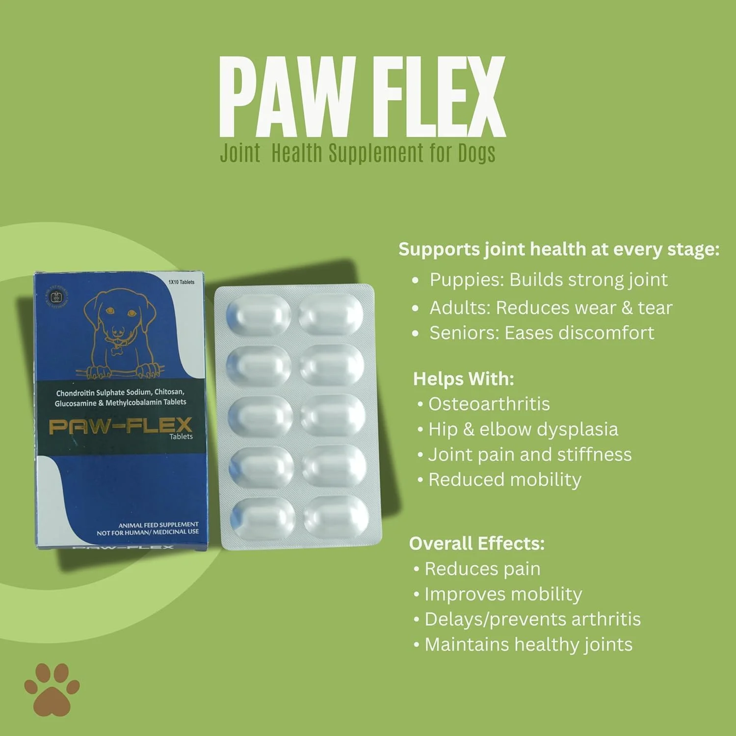 قرص پا فلکس برای سگ ها | بسته 3 عددی