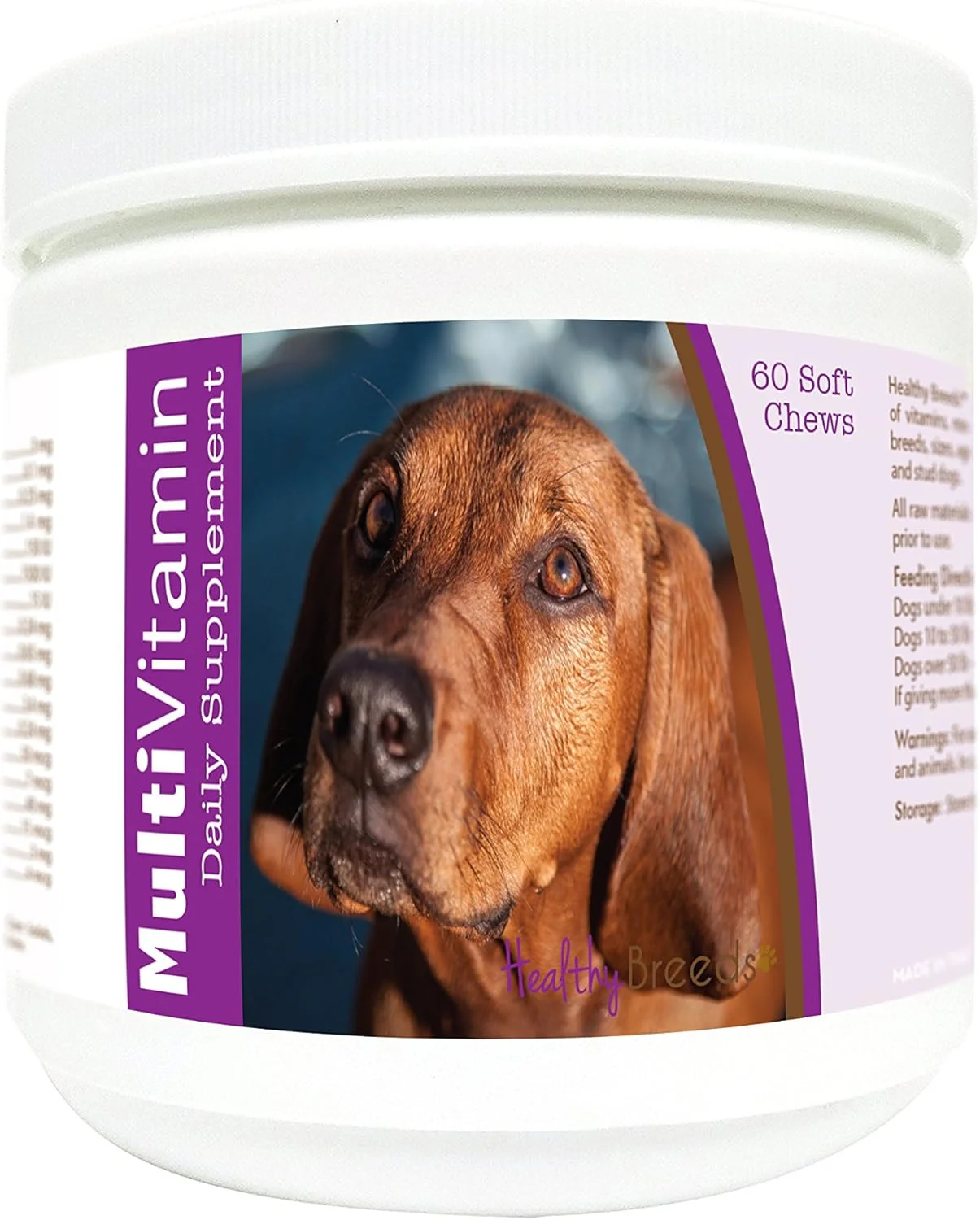 مولتی ویتامین جویدنی نرم برای سگ نژاد ردبون کونهاوند هلثی بریدز - 60 عدد مولتی ویتامین جویدنی نرم برای سگ نژاد ردبون کونهاوند هلثی بریدز - 60 عدد