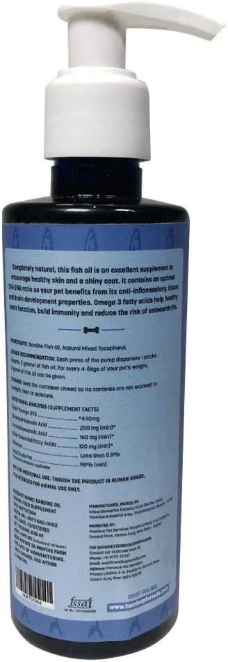 روغن ساردین HUFT برای سگ و گربه - 200 میلی لیتر