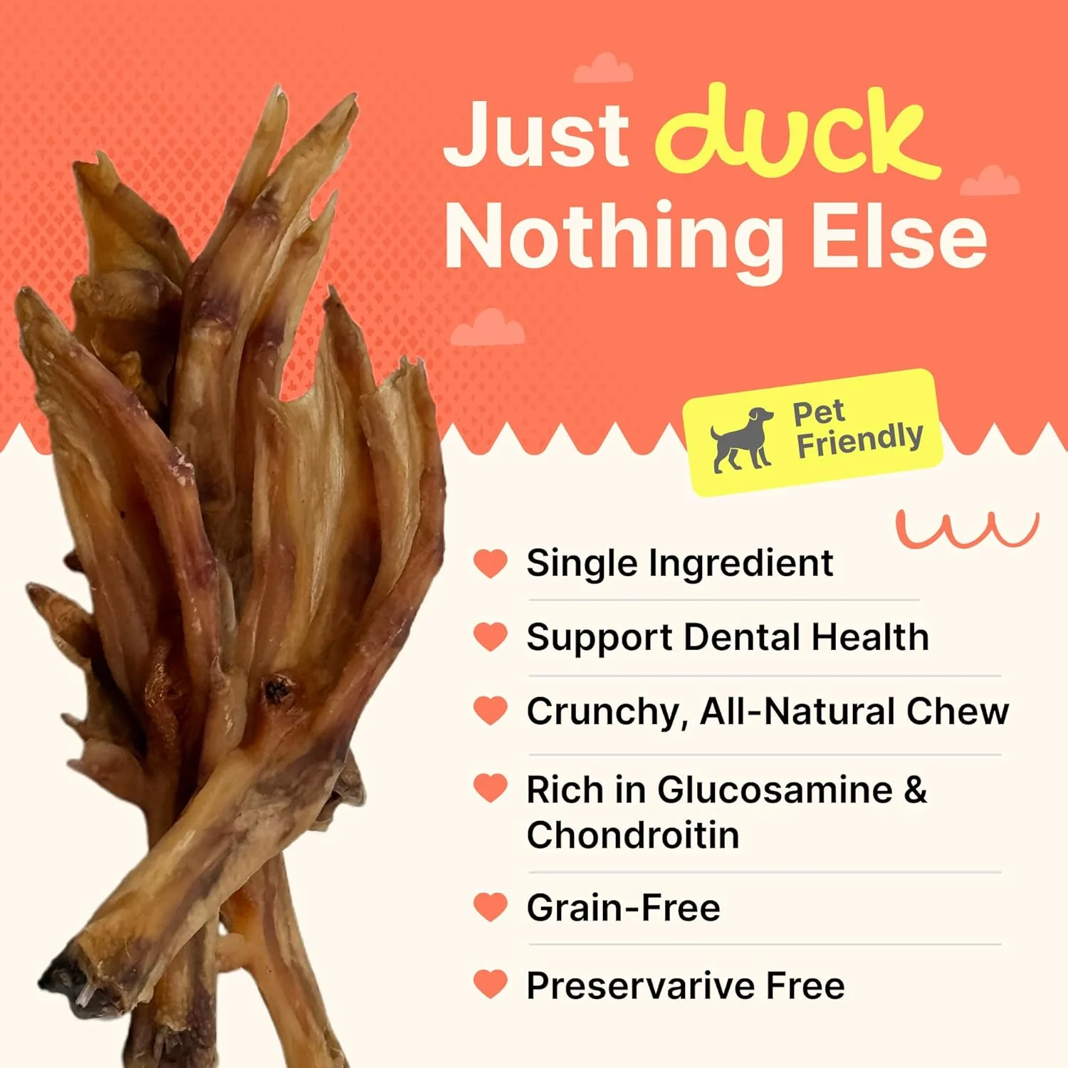 پای اردک مخصوص سگ های خانگی گینز - 20 عدد، خوراکی کامل پای اردک خشک شده برای سگ، ساخت آمریکا، جویدنی های طبیعی دندانی حاوی کلاژن، گلوکوزامین و کندرویتین برای سلامت مفاصل