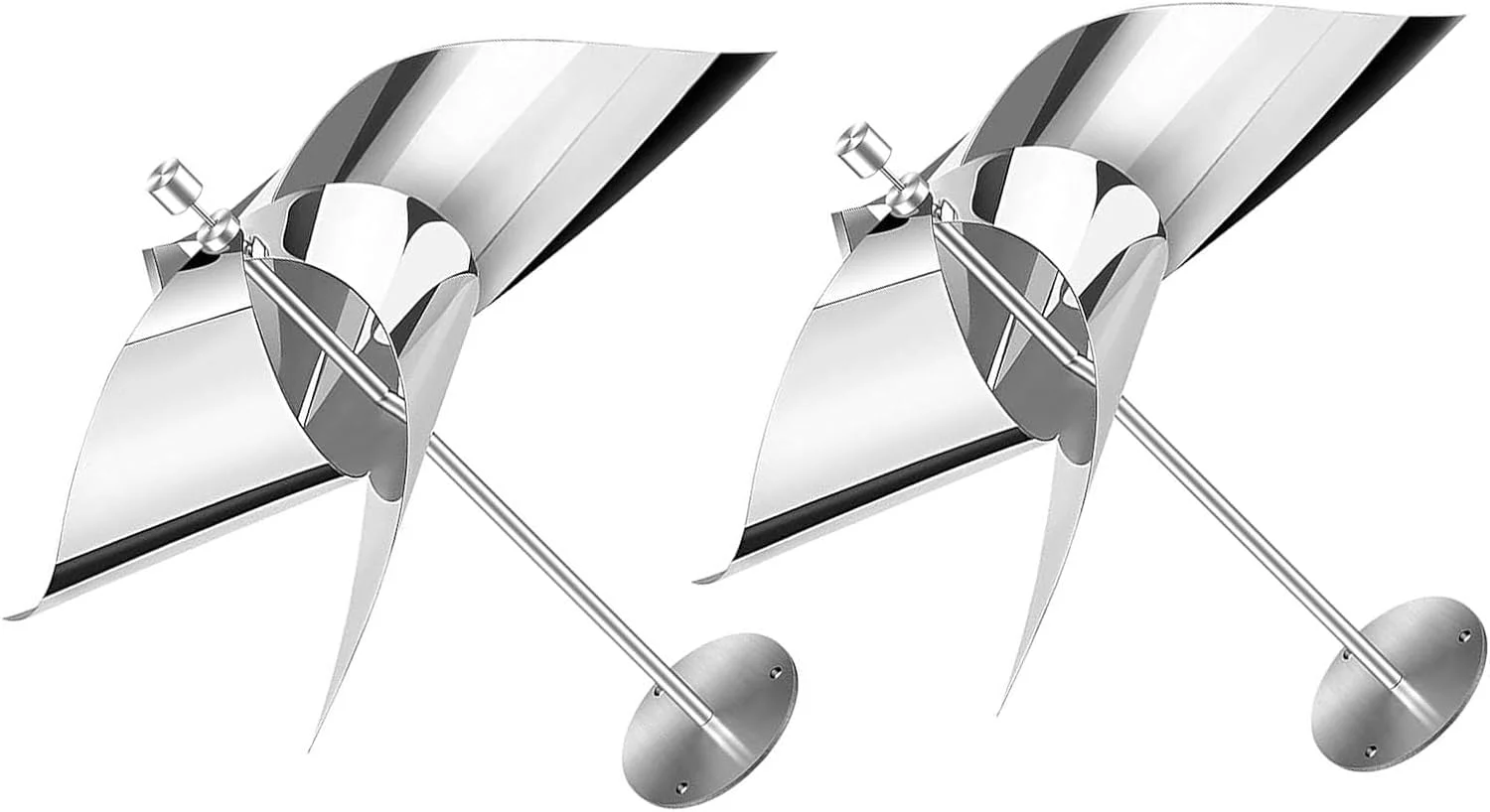 چرخ‌دنده بادی بازتابنده استیل ضد زنگ، دور کننده پرندگان، دستگاه ترسناک چرخشی بادی، ایده‌آل برای باغ‌ها، پاسیوها، پشت‌بام‌ها، دور نگه داشتن کبوترها